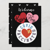 Covidワクチン接種 |ようこそキスハグバレンタイン シーズンカード (正面/裏面)