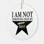 Covidワクチン接種、私は私のショットを投遠くにげていない セラミックオーナメント (左)