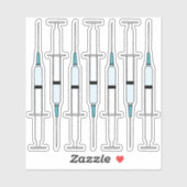 COVIDワクチン注射器に針をピン留めする シール (シート)