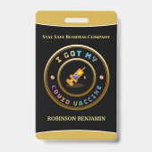 Covidワク得チンビジネスロゴバッジ バッジ (裏面)