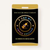 Covidワク得チンビジネスロゴバッジ バッジ (裏面)