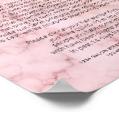 Covid健康安全バラ金ゴールドグリッターヘアサロン ポスター (角)