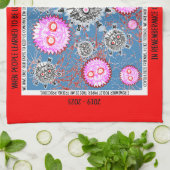 COVID大切を覚えている キッチンタオル (折り畳み)