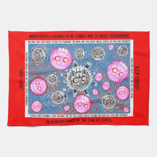 COVID大切を覚えている キッチンタオル (横)