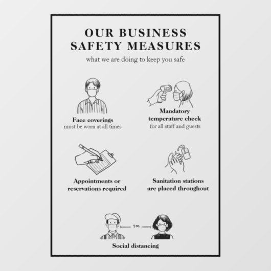 COVID安全対策マスク要件ビジネス ウィンドウサイン (シート)