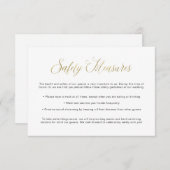 Covid安全指針 | 結婚の金ゴールドマスク情報 エンクロージャーカード (正面/裏面)