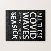 Covid波は私を船酔いコロナウイルおもしろいスおもしろい ジグソーパズル (横)