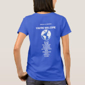 Covid試用受領者Vネック Tシャツ (裏面)