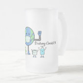 Covid19の破棄 フロストグラスビールジョッキ (正面右)