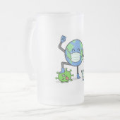 Covid19の破棄 フロストグラスビールジョッキ (正面左)