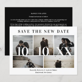 Covid19ブラックトレンディー新しい日付5結婚写真