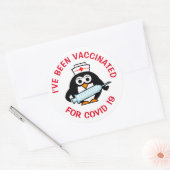 Covid19ワクチン接種の予防接種を受けた ラウンドシール (封筒)