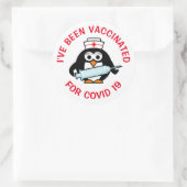 Covid19ワクチン接種の予防接種を受けた ラウンドシール (バッグ)