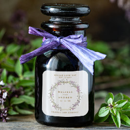 Covid19薄紫フローラ結婚リースのサニタイザゲル スクエアシール