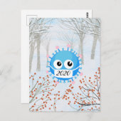 covid19 2020ウイルスクリスマス装飾 ポストカード (正面/裏面)