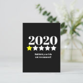 covid19 2020不良な年レビューのメモリクリスマス ポストカード (スタンド正面)