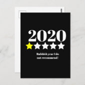 covid19 2020不良な年レビューのメモリクリスマス ポストカード (正面/裏面)