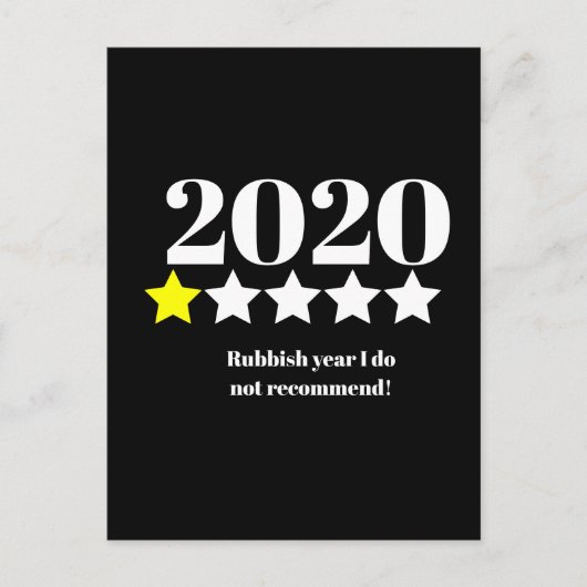 covid19 2020不良な年レビューのメモリクリスマス ポストカード (正面)