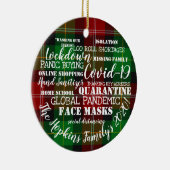 covid19 2020年の顔マスク隔離 セラミックオーナメント (右)