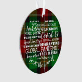covid19 2020年顔マスク分離の年 オーナメント (正面)