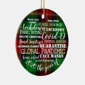 covid19 2020年顔マスク分離の年 セラミックオーナメント (右)