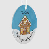 covid19 2020我々が家に留まった年ジンジャーブレッド オーナメント (正面)