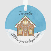 covid19 2020我々が家に留まった年ジンジャーブレッド オーナメント (裏面)