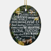 covid19 2020顔マスクの年の隔離chri セラミックオーナメント (右)