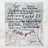 covid19 2021ワクチン接種の年の雪のクリスマスce ワインラベル (シングルラベル)