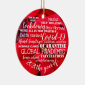 covid19 2021ワクチン接種ポインセチアcの年 セラミックオーナメント (右)