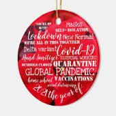 covid19 2021ワクチン接種ポインセチアcの年 セラミックオーナメント (左)