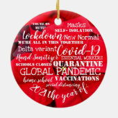 covid19 2021ワクチン接種ポインセチアcの年 セラミックオーナメント (裏面)