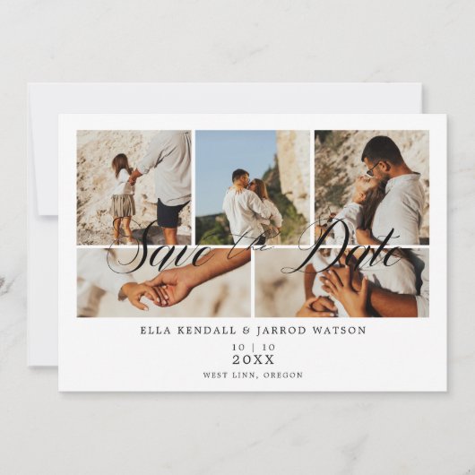 Covid19 Chic Blackトレンディーコラージュ5写結婚真ズ (正面)