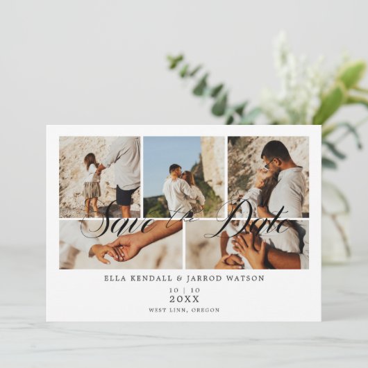 Covid19 Chic Blackトレンディーコラージュ5写結婚真ズ (スタンド正面)