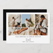 Covid19 Chic Blackトレンディーコラージュ5写結婚真ズ (正面/裏面)