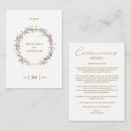 Covid19 Details Custom Lilac Elegant Garland エンクロージャーカード