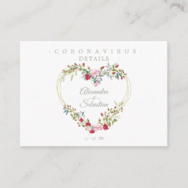 Covid19 Details Sophisticated Red Chic Heart エンクロージャーカード