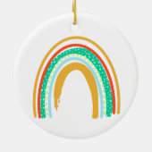 covid19 essentialワーカーユー感謝してい小妖精や小人レインボー セラミックオーナメント (裏面)