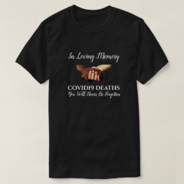 COVID19 In Laving Memory、黒 Tシャツ