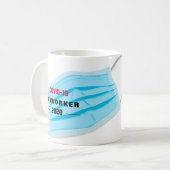 Covid19 KEYWORKER 2020カスタマイズ可能マグカップ コーヒーマグカップ (正面左)