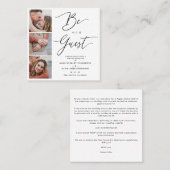 Covid19 Trendy Be our Guest Chic Romantic 3 Photos スクエア名刺 (正面/裏面)