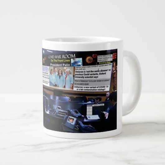 Covid.ウォールーム ジャンボコーヒーマグカップ (正面右)
