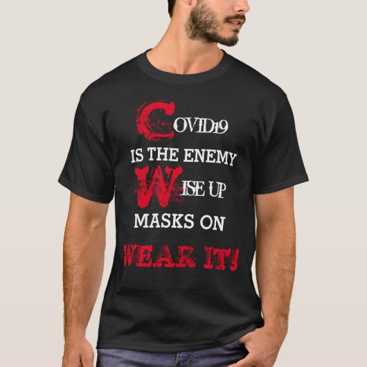 COVID ストップ 19 Tシャツ (正面)