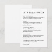 Covid 結婚式 安全対策 クリーン シンプル カード (正面/裏面)