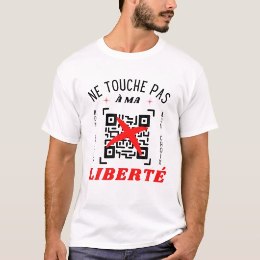 COVID – 非パス衛生アンチ – ワクチン – TouchパスA Tシャツ (正面)