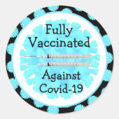 Covid-19に対して完全ワクチン接種される ラウンドシール (正面)