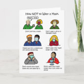 Covid 19の子どもたちを顔仮面漫画に カード (正面)