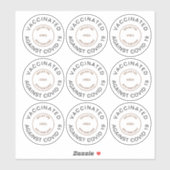 Covid 19の従業員に予防接種されたロゴ シール (シート)