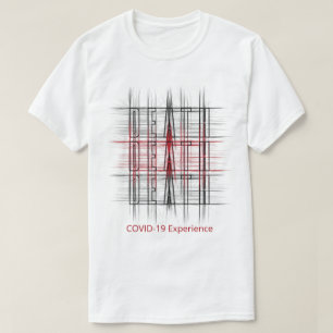 COVID-19の経験，パンデミック，死，赤と黒 Tシャツ