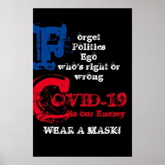 COVID-19は我々の敵だ ポスター (正面)